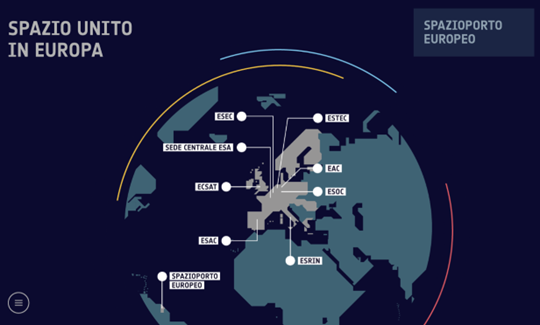 Le sedi ESA in Europa